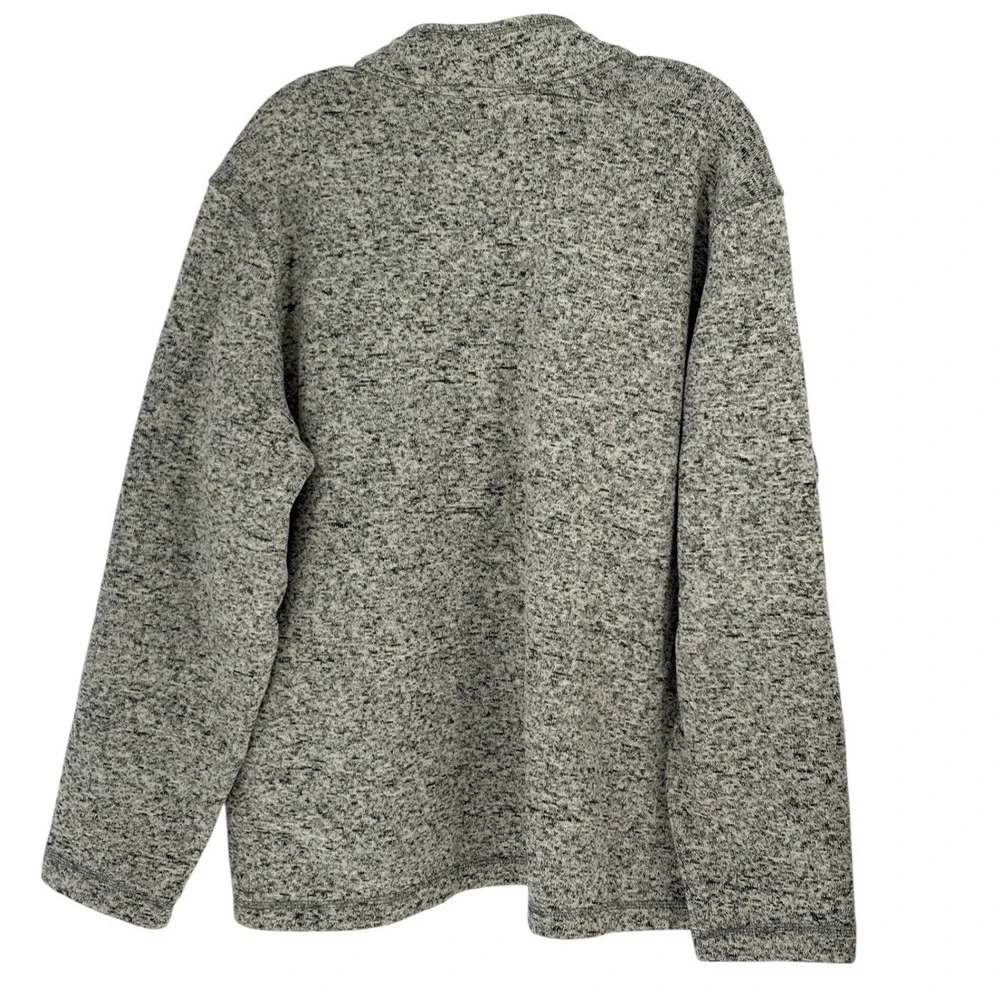Eddie Bauer 1/4 Zip Fleece Pullover Heather Gray‎ Chest Pocket XXL